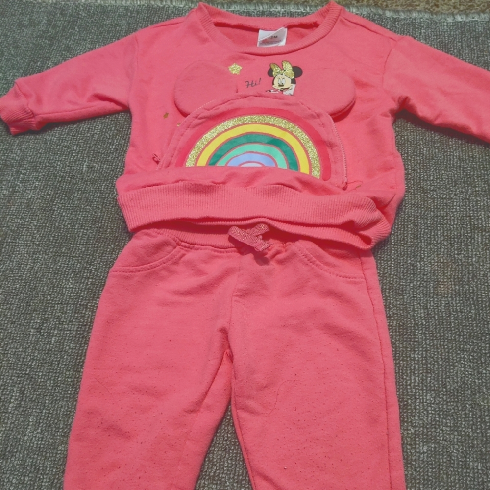 12 Month Minnie Mouse Disney Winter Outfit